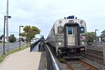 Westbound NJT Long Branch to Bay Head Shuttle train with Comet V Cab Car # 6078 on the point at Pt. Pleasant Beach Depot 